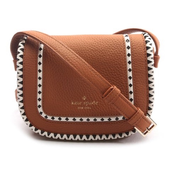 Kate Spade New York | Warm Cognac Small Lietta Sheffield Leather Crossbody Bag - Picture 1 of 2